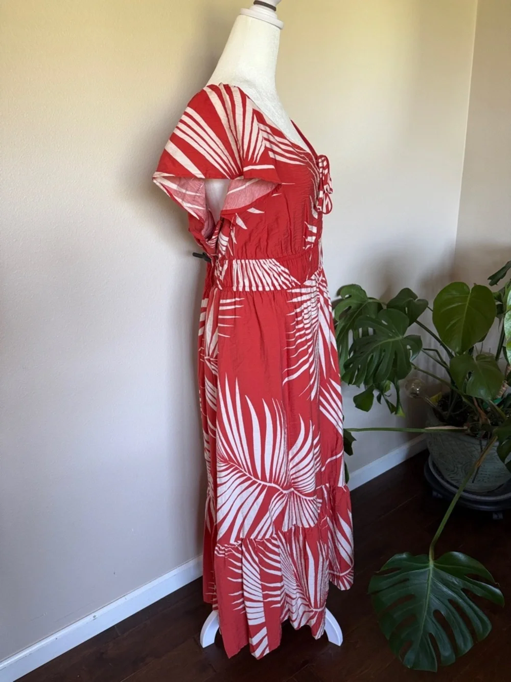 Nine West Coral Tropical Print Maxi Dress, XXL - Picture 4 of 14